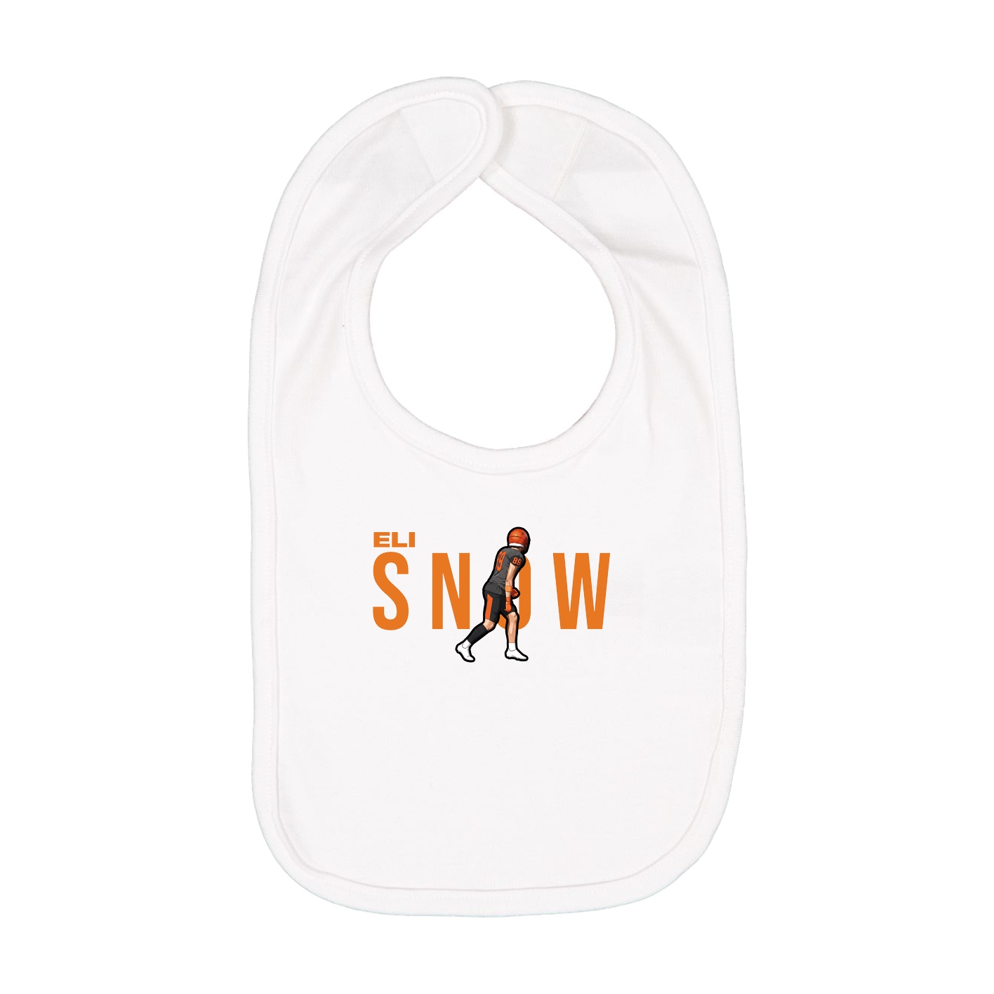 Infant Bib — Player Name in White