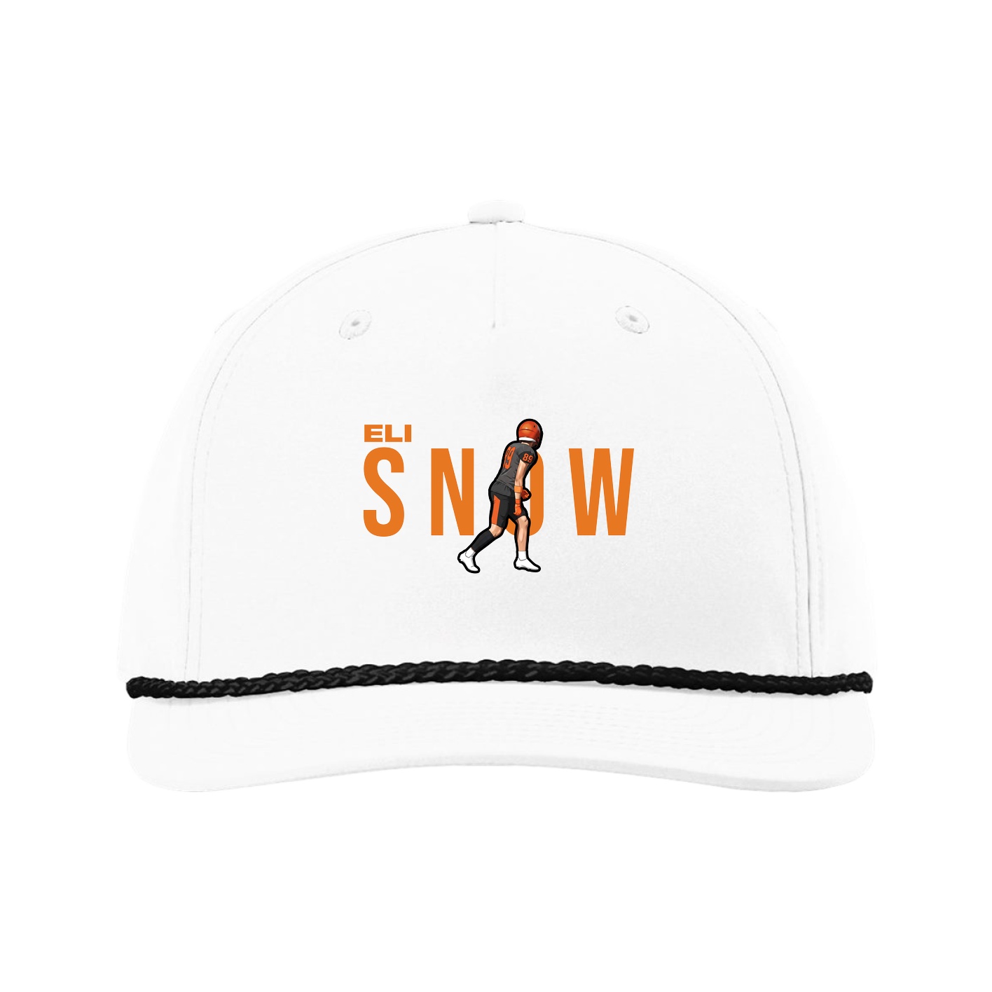 Five-Panel Classic Rope Cap — Player Name in White