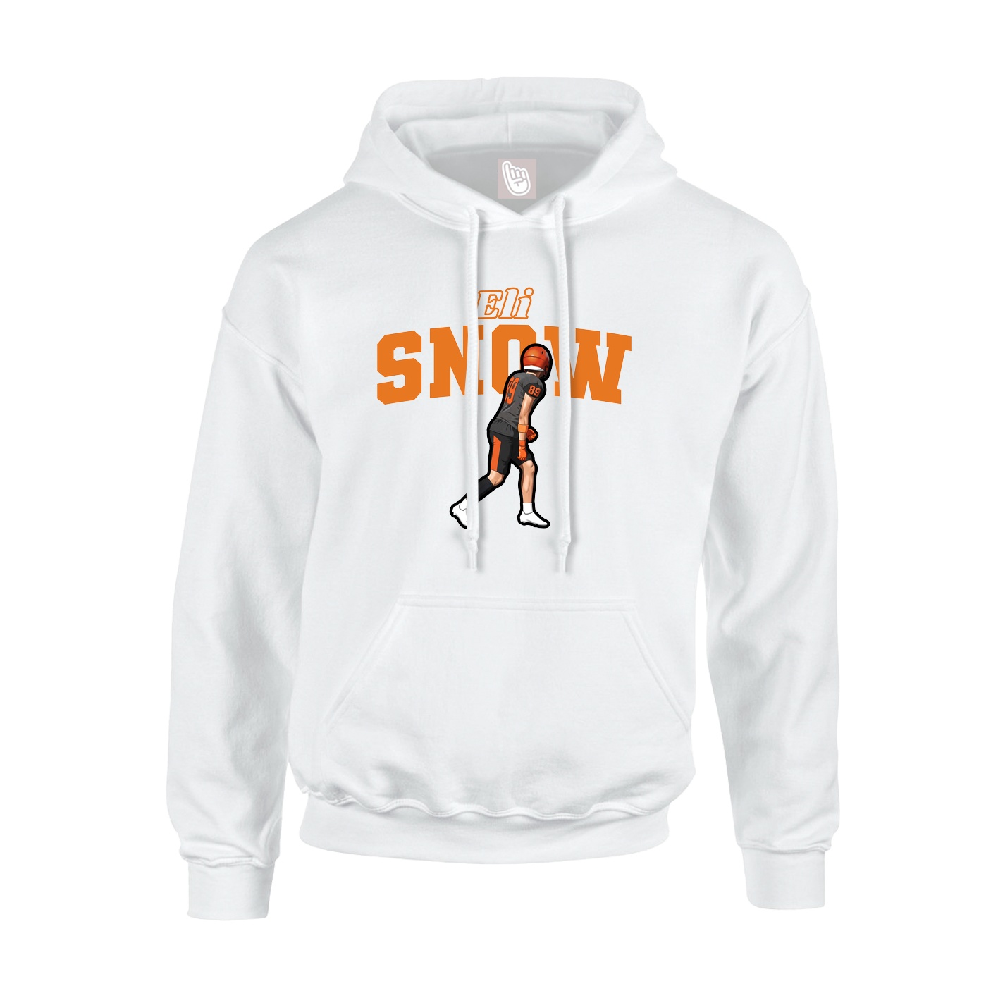 Hoodie — Name Arch in White