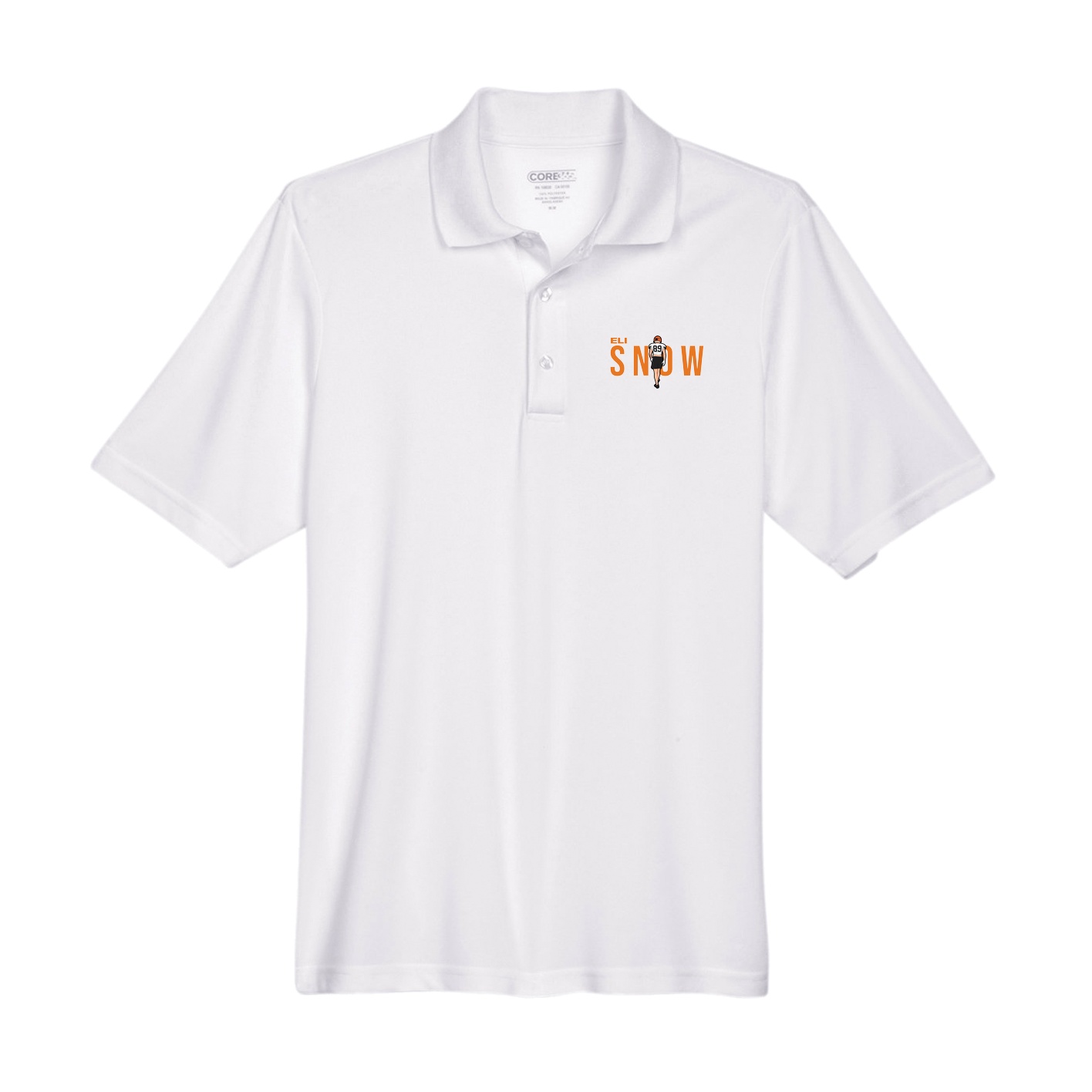 Performance Polo — Player Name in White