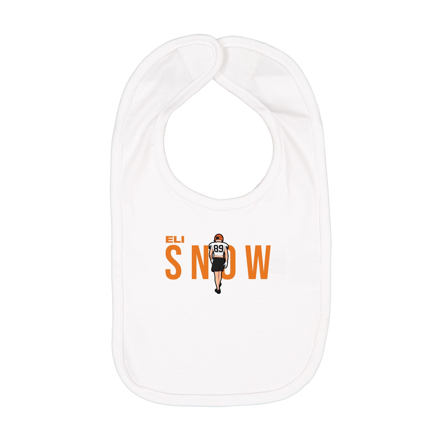 Infant Bib — Player Name in White