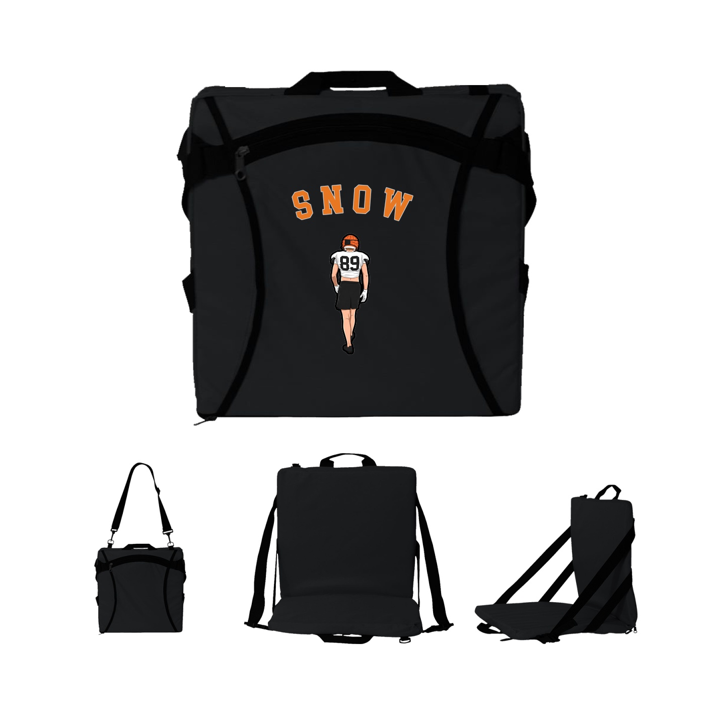 Folding Stadium Seat — Shirsey Arch in Black