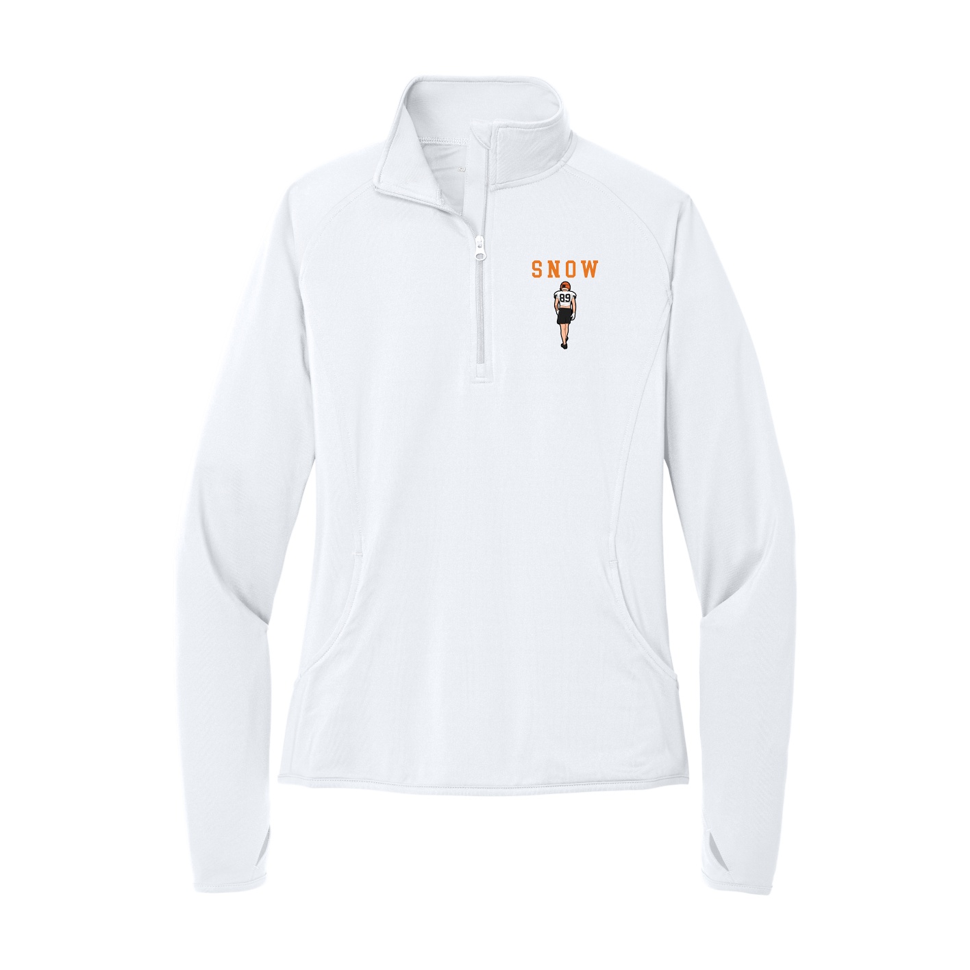 Women's Q-Zip Pullover — Shirsey in White