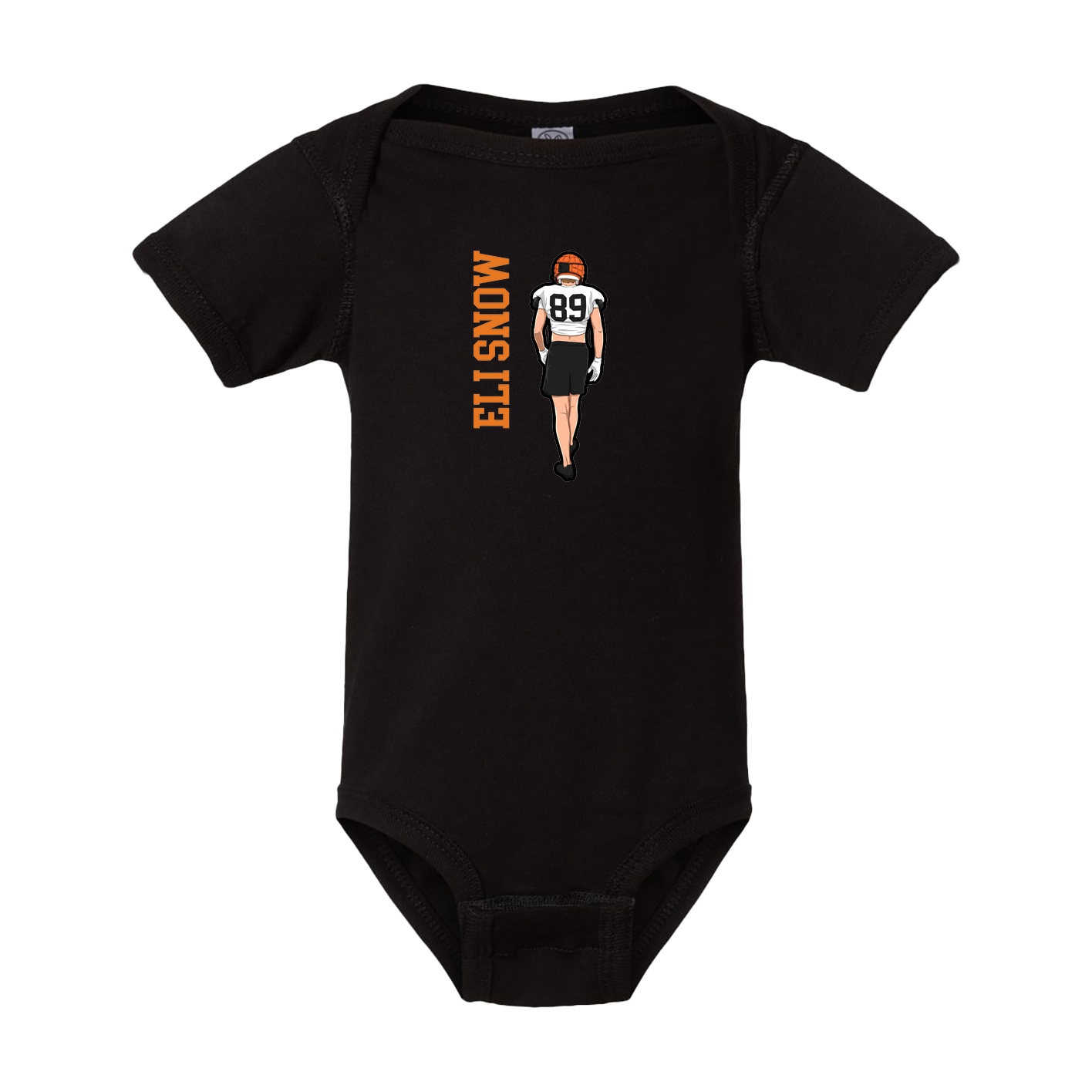 Baby Onesie — Name Vertical in Black