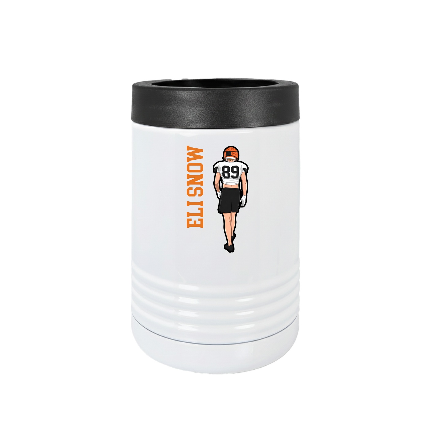 Beverage Holder — Name Vertical in White