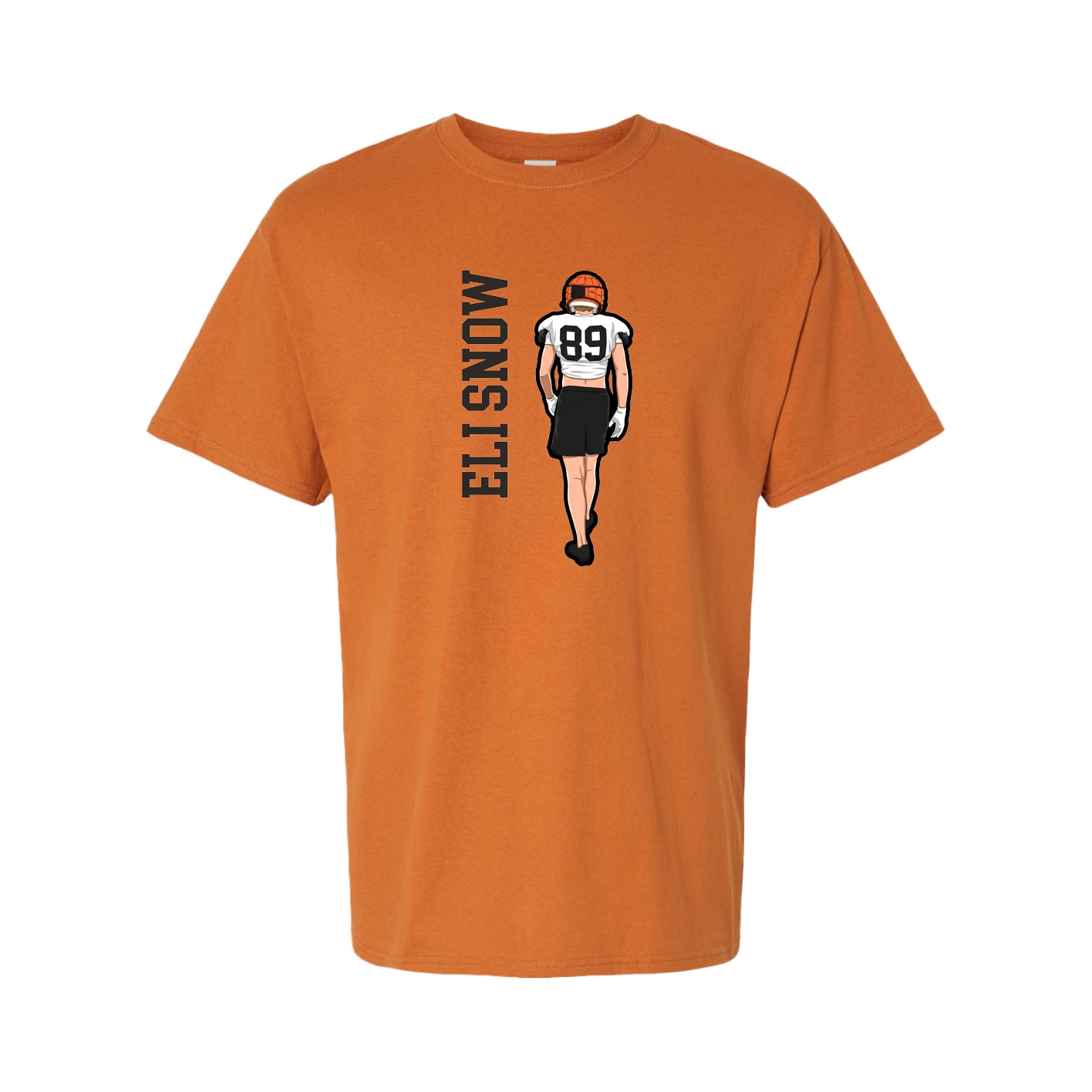 Tee — Name Vertical in Orange