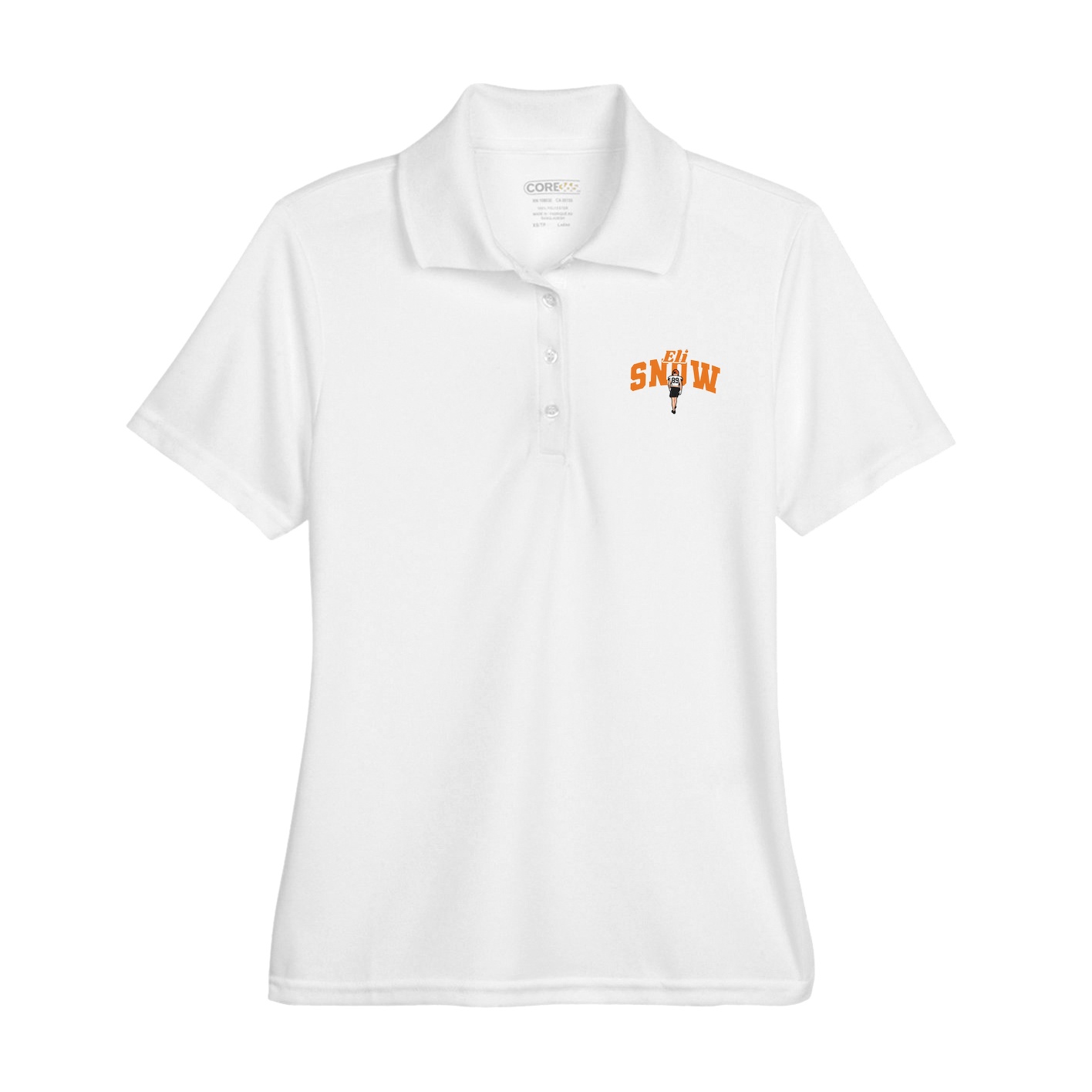 Womens Performance Polo — Signature Arch in White