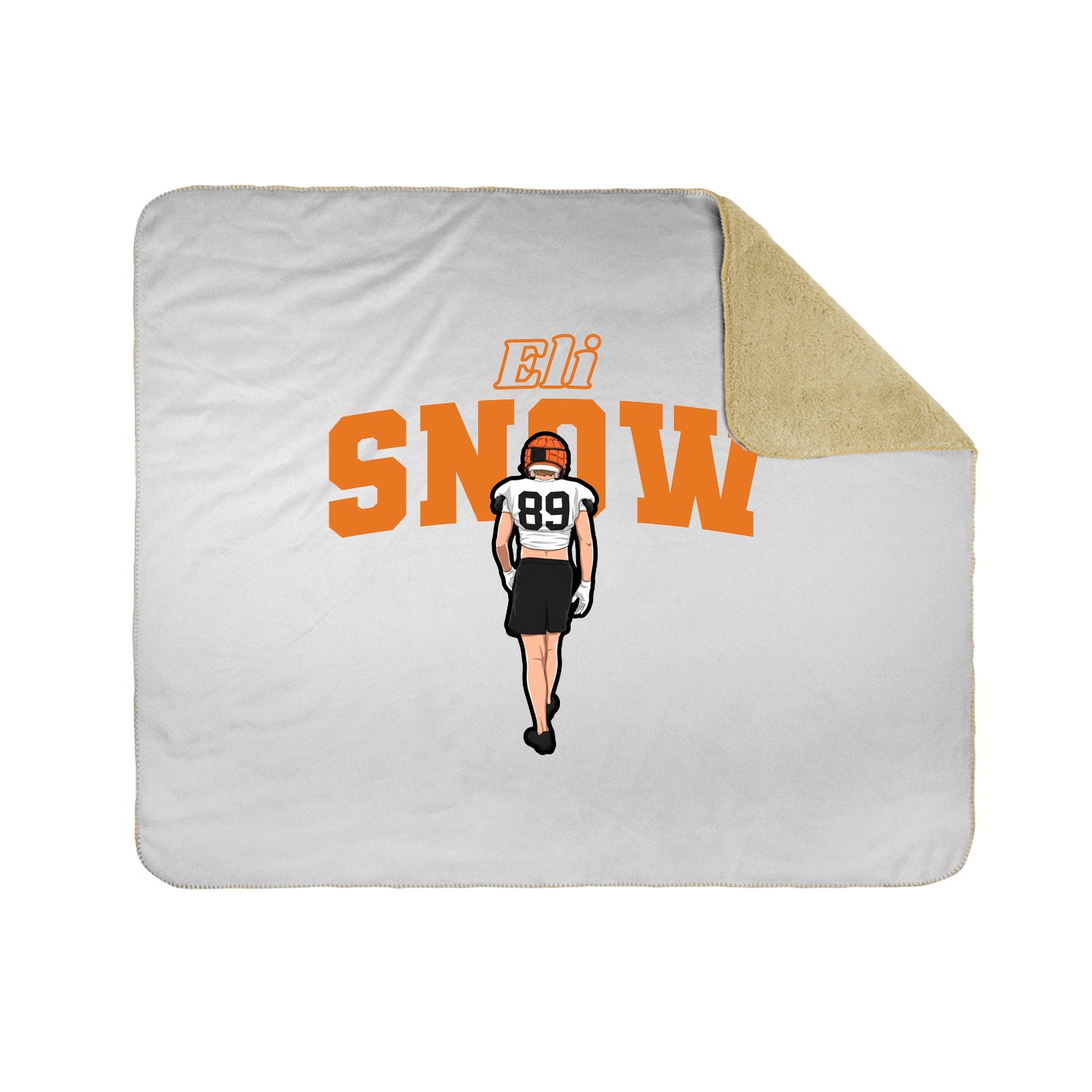 Throw Blanket — Name Arch in White