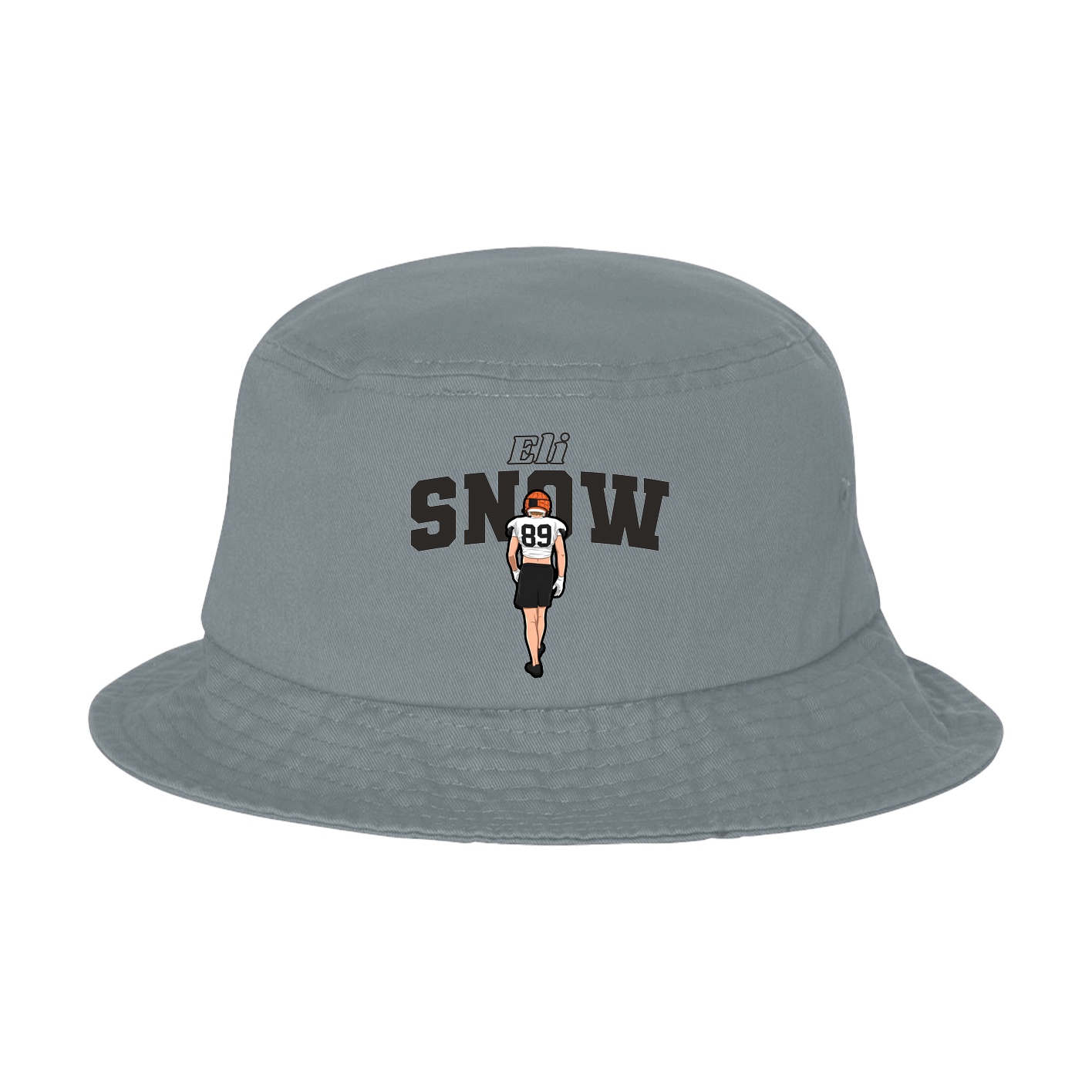 Bucket Cap — Name Arch in Grey