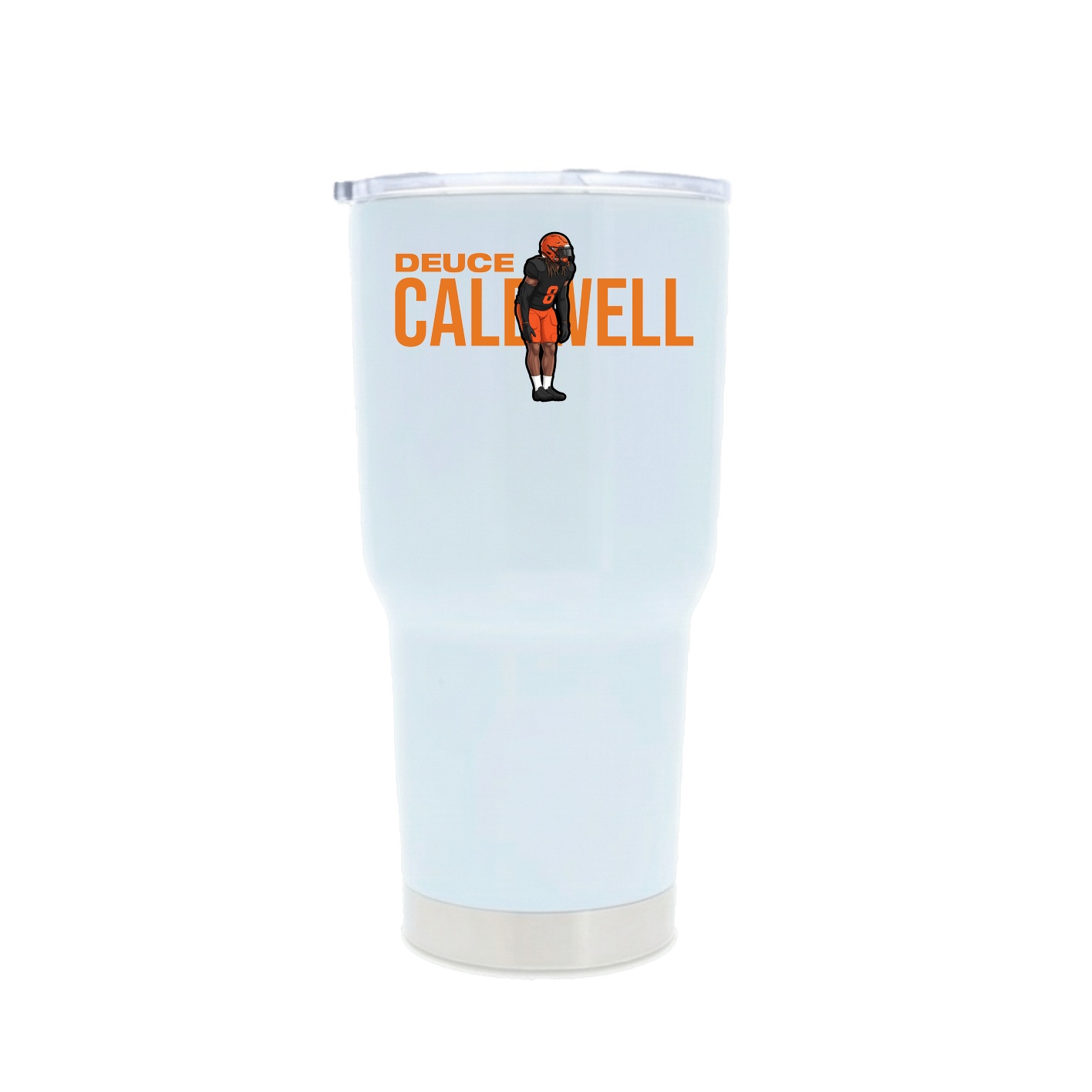 30oz Stainless Steel Tumbler — Player Name in White