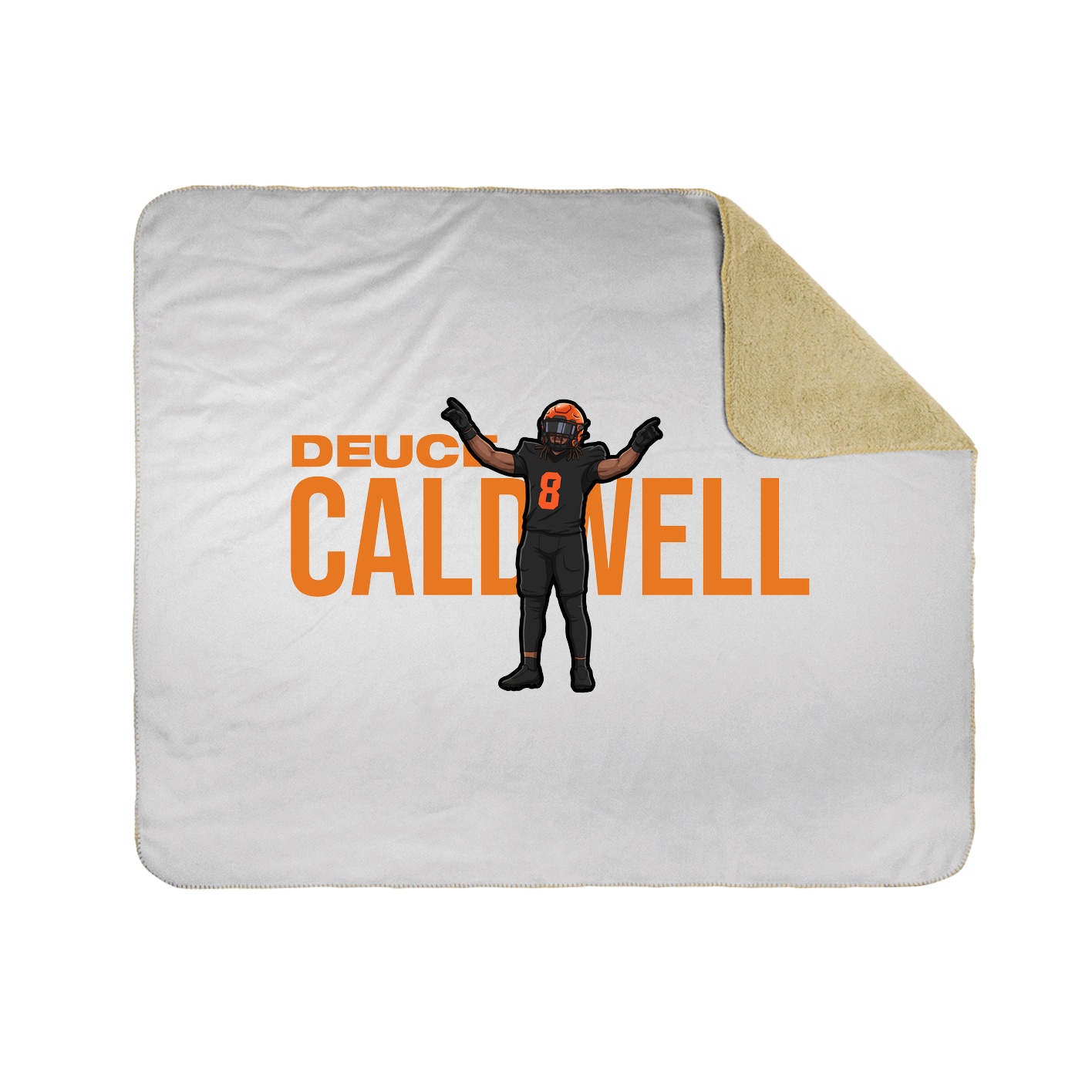 Throw Blanket — Player Name in White