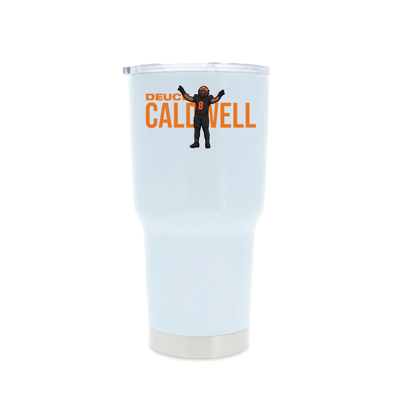 30oz Stainless Steel Tumbler — Player Name in White