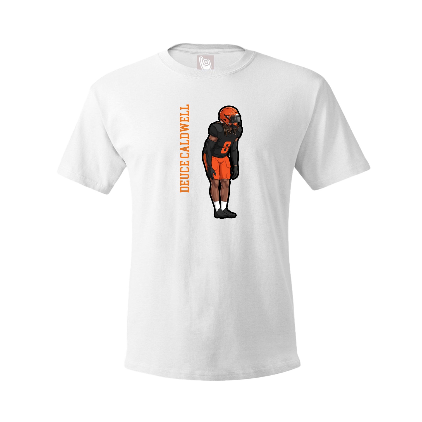 Tee — Name Vertical in White