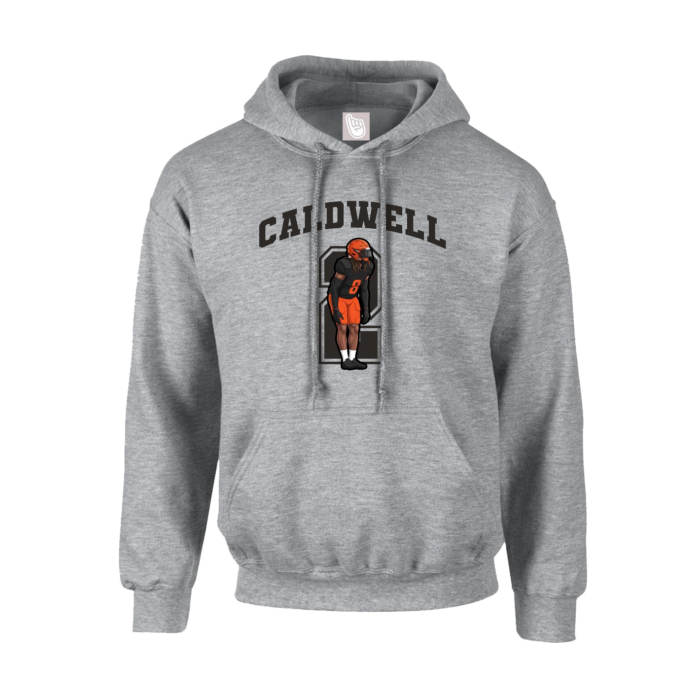 Hoodie — Number in Grey