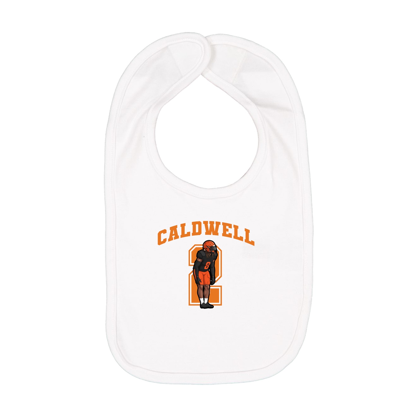 Infant Bib — Number in White