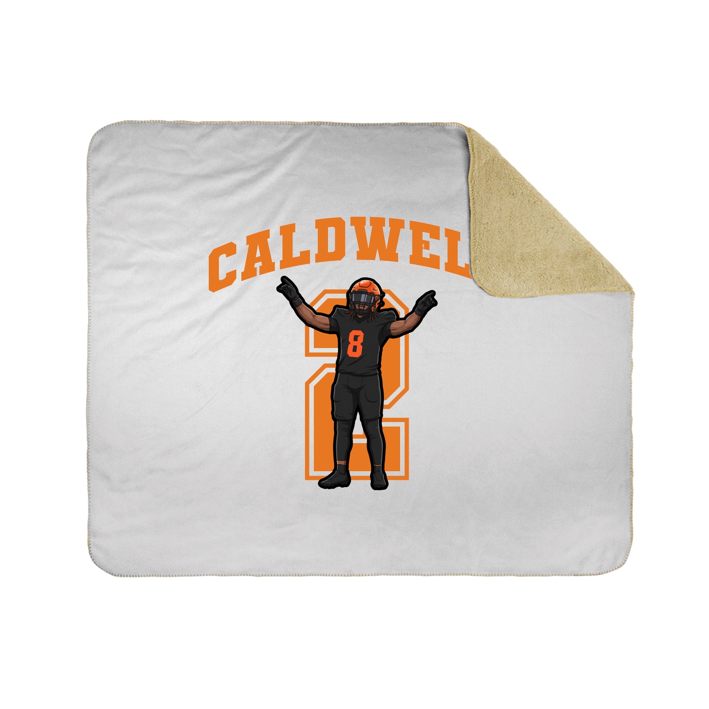 Throw Blanket — Number in White