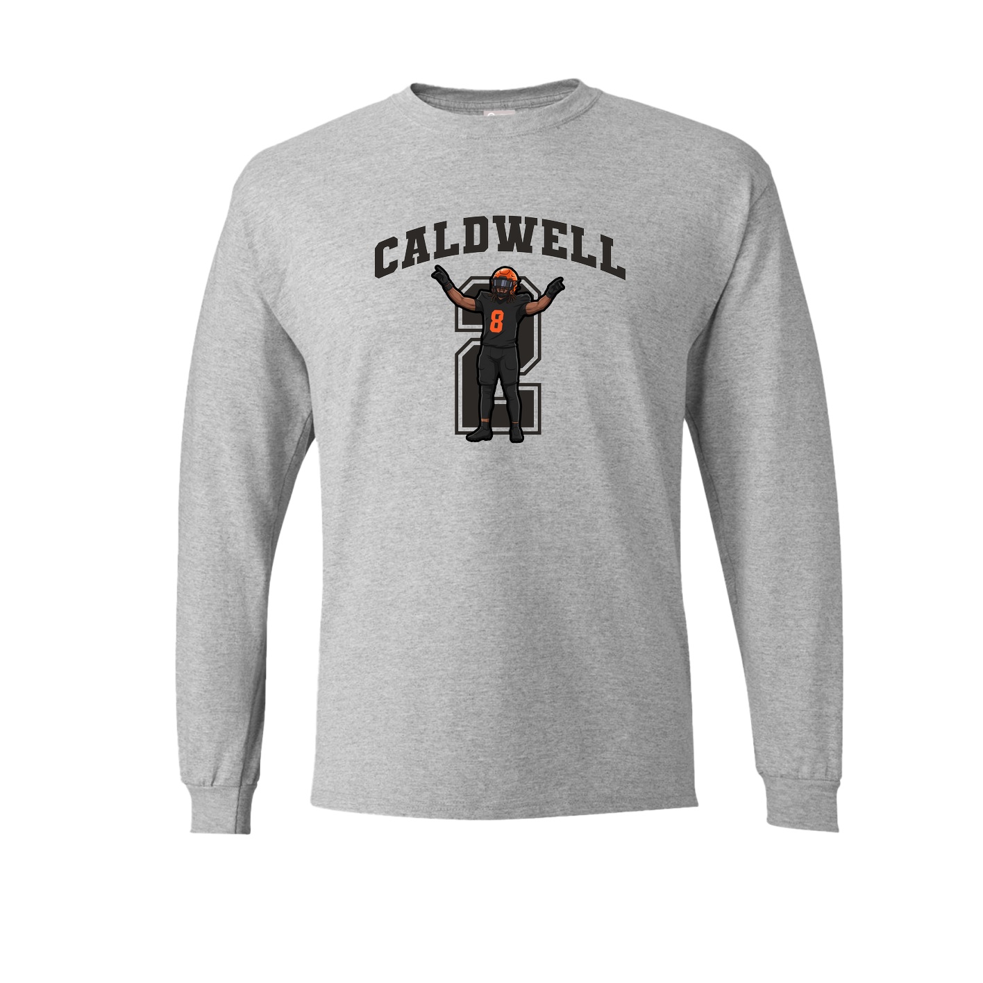 Long Sleeve Tee — Number in Grey
