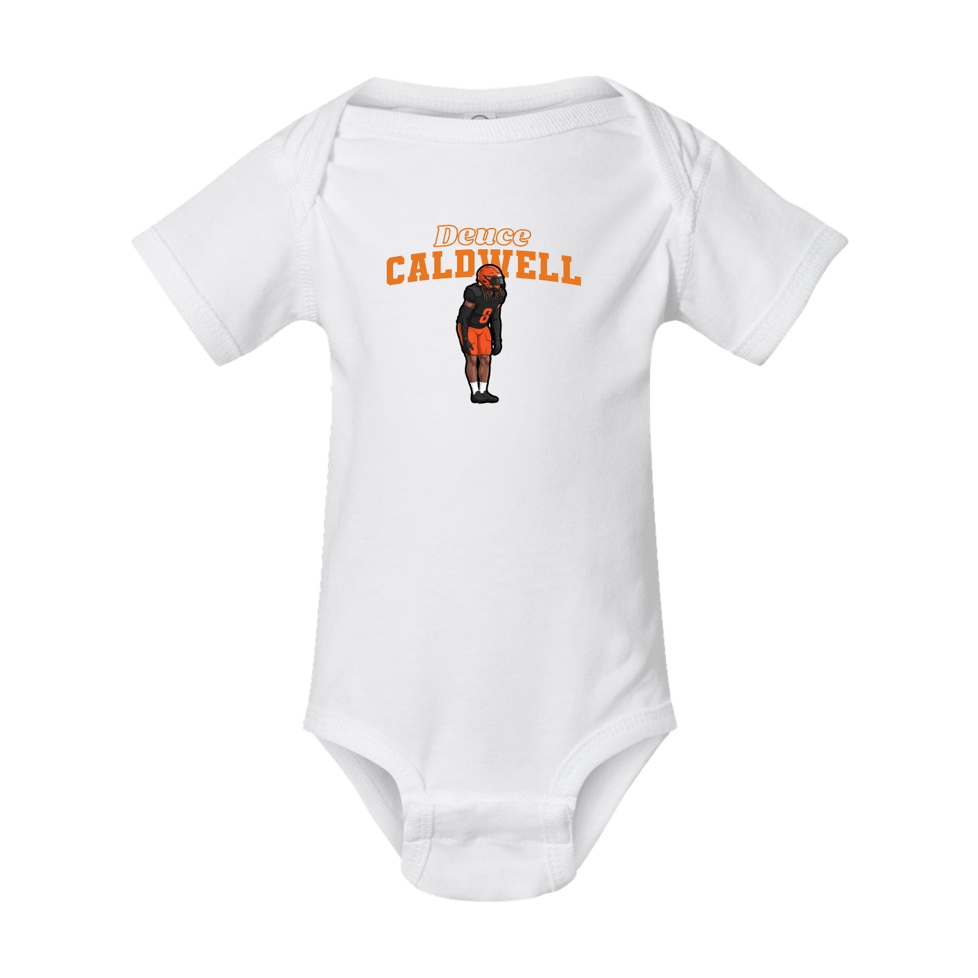 Baby Onesie — Name Arch in White