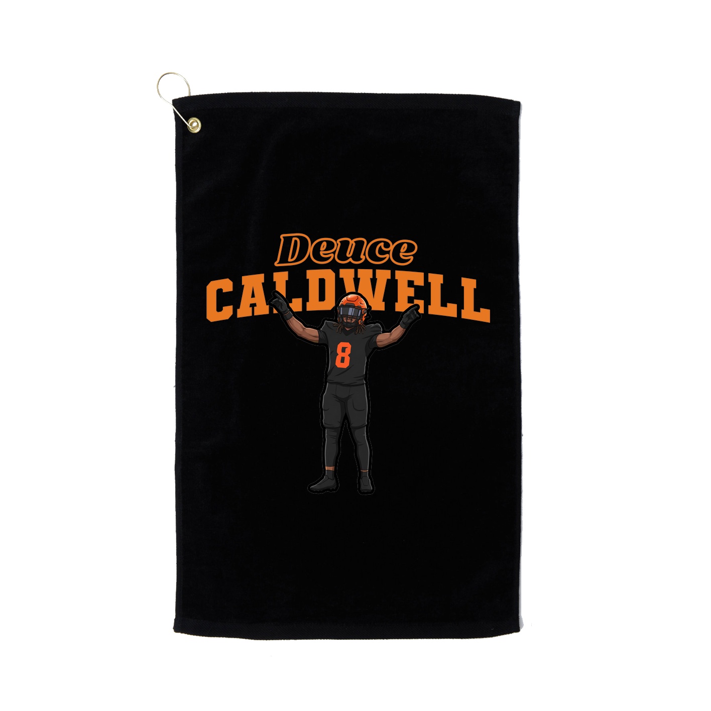 Golf Towel — Name Arch in Black