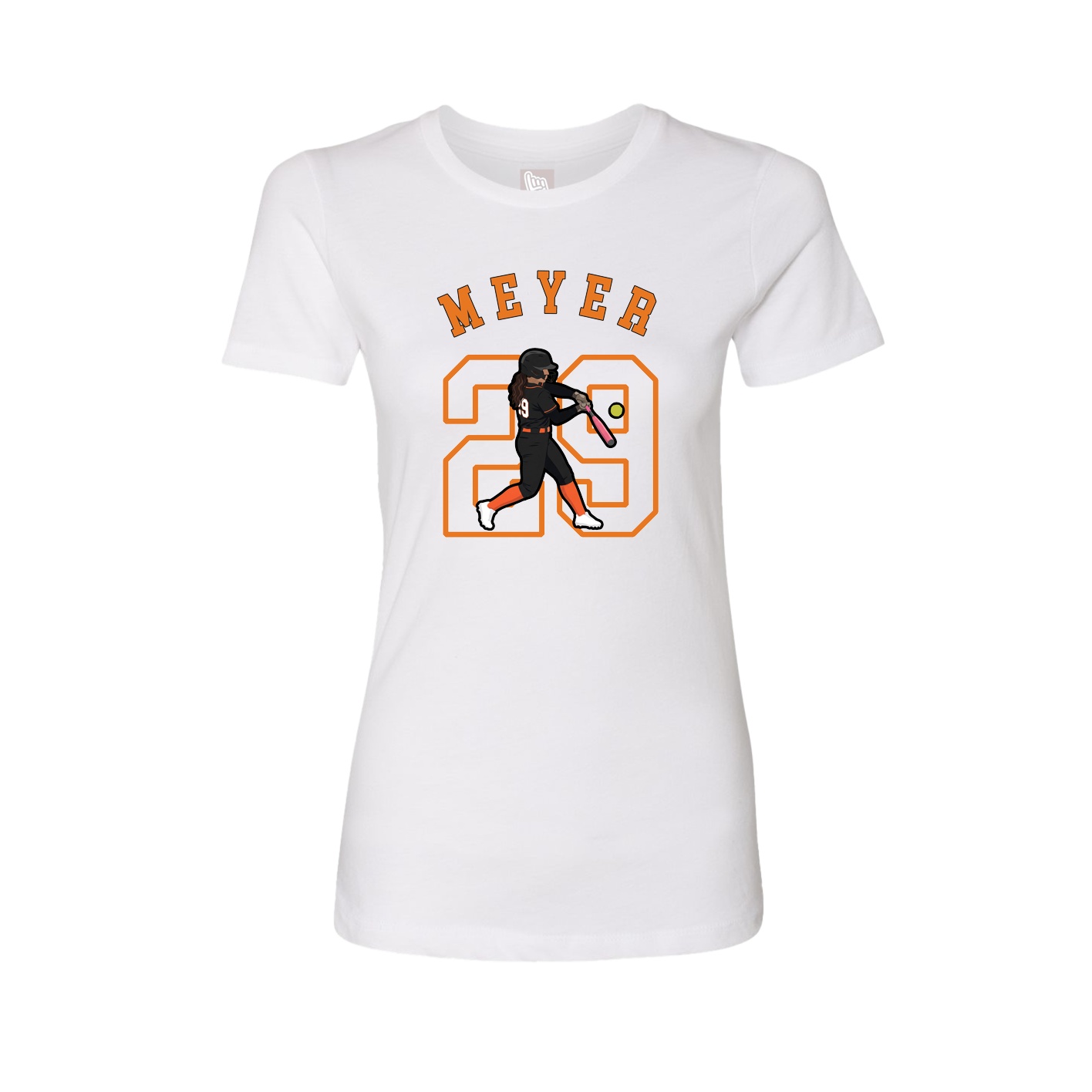 Fitted Women's Tee — Shirsey Arch in White