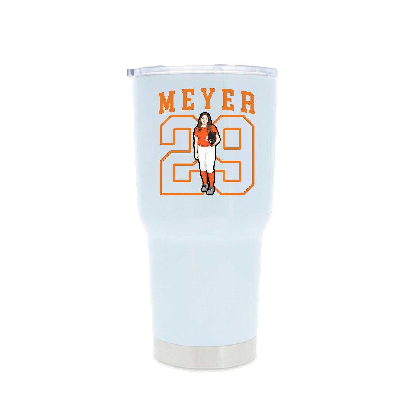 30oz Stainless Steel Tumbler — Shirsey in White