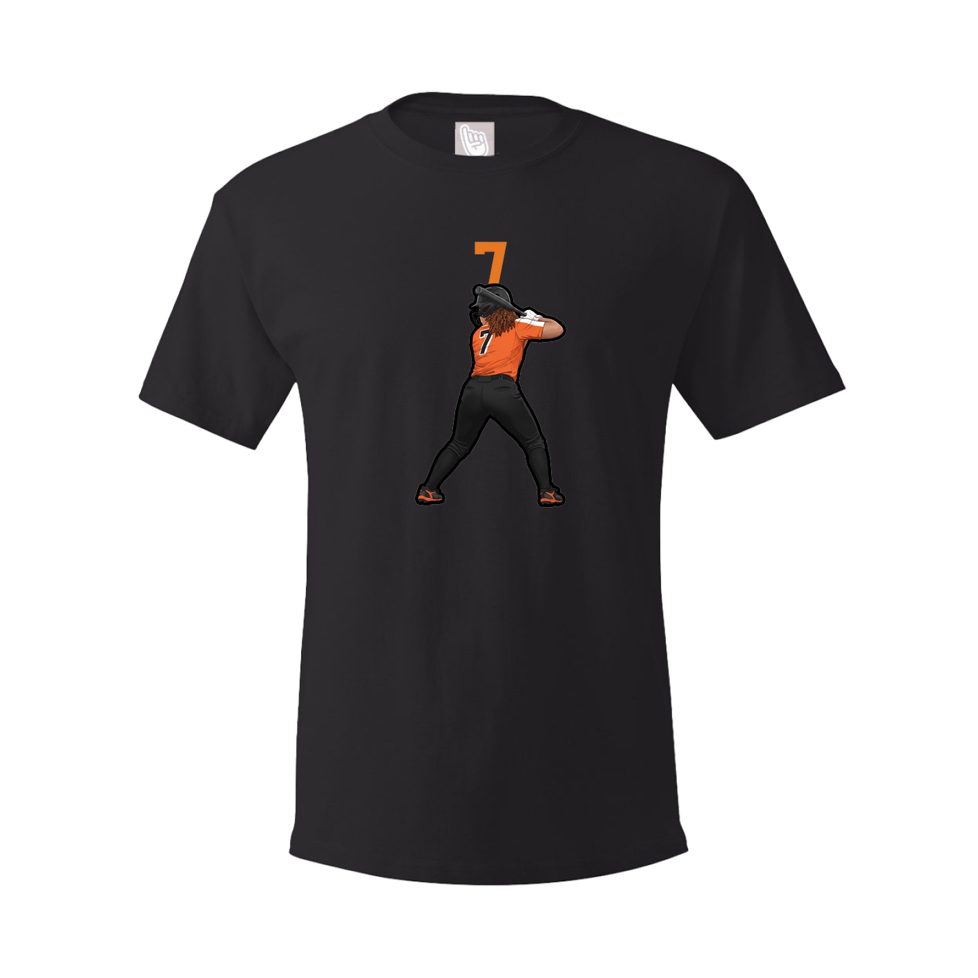 Youth Tee — Number Top in Black
