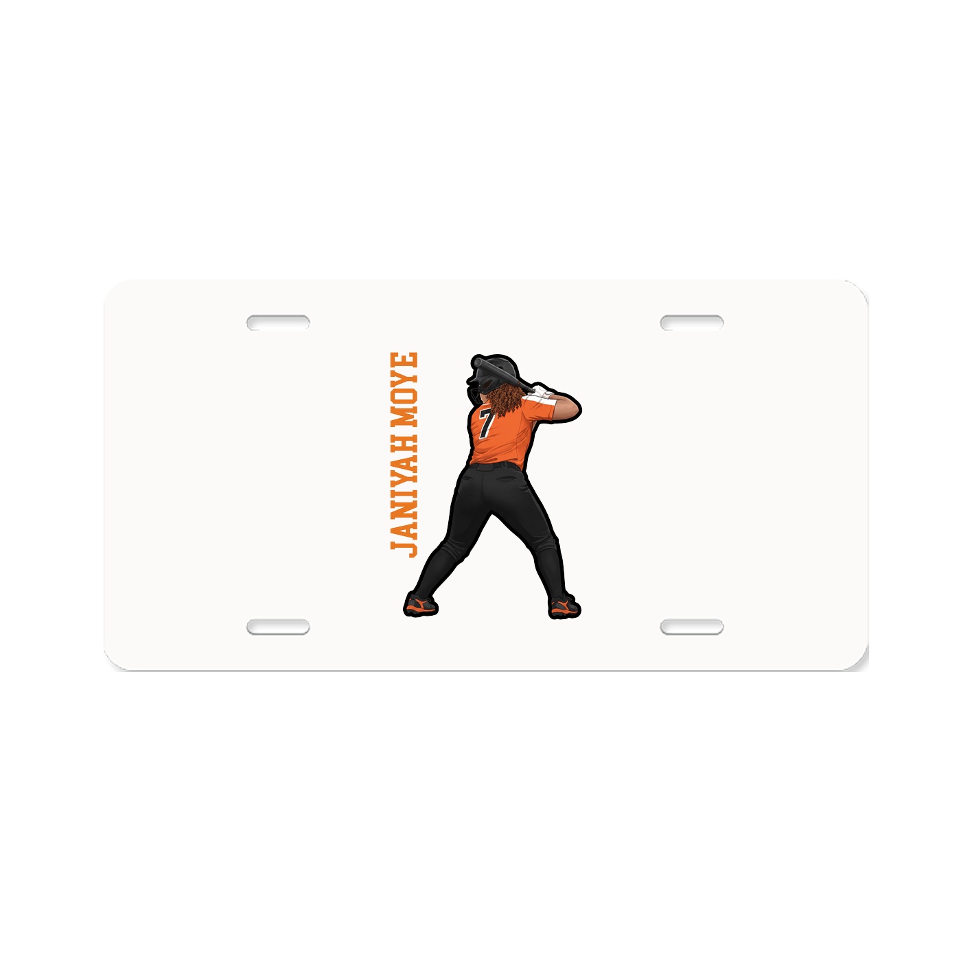 License Plate — Name Vertical in Classic