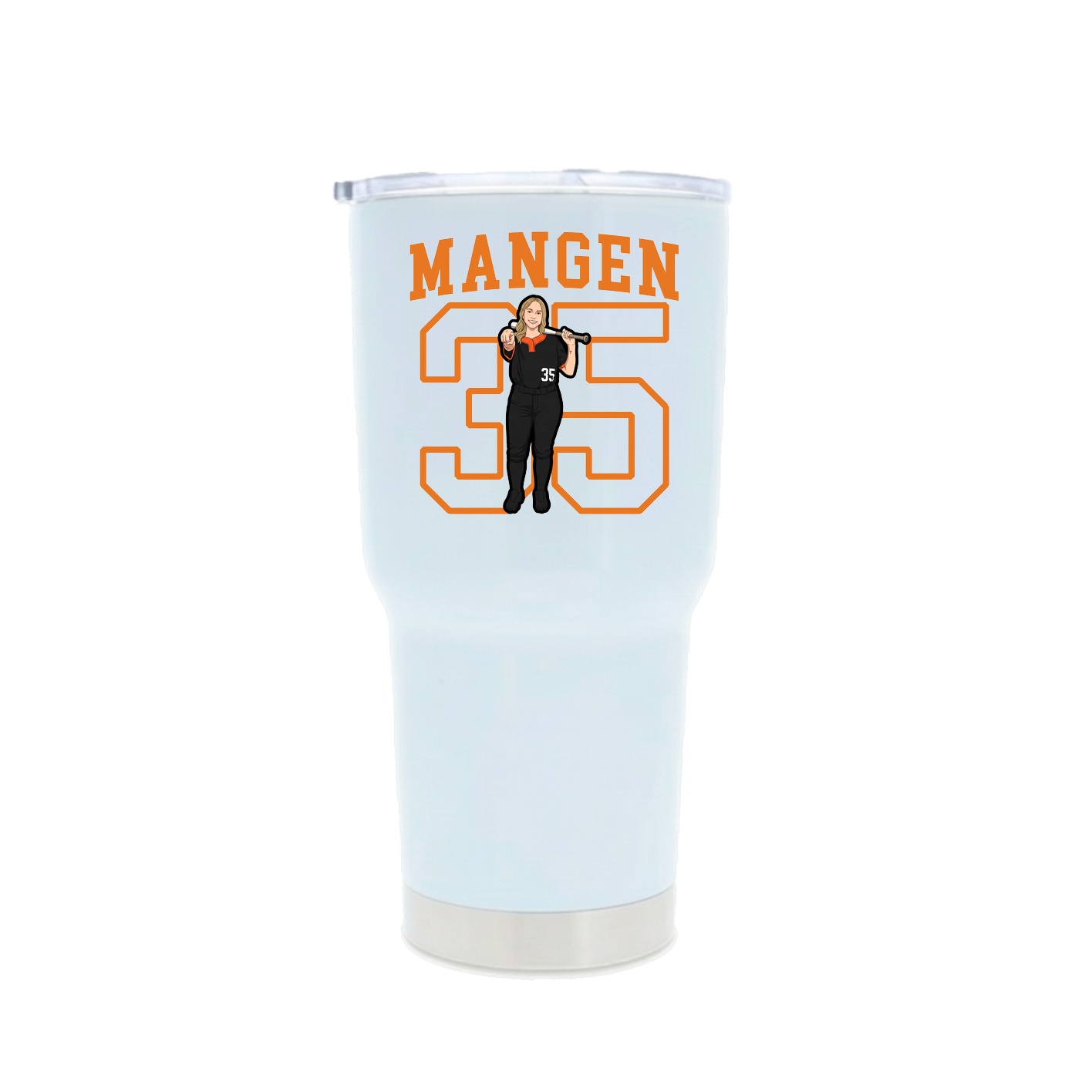 30oz Stainless Steel Tumbler — Shirsey in White