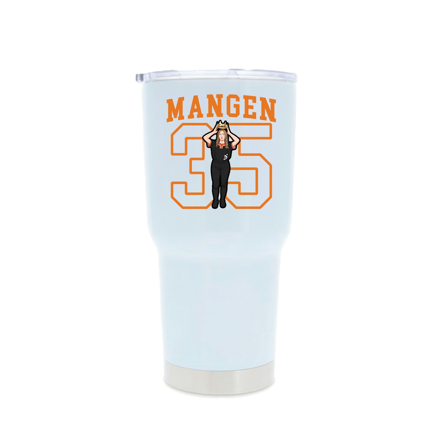30oz Stainless Steel Tumbler — Shirsey in White