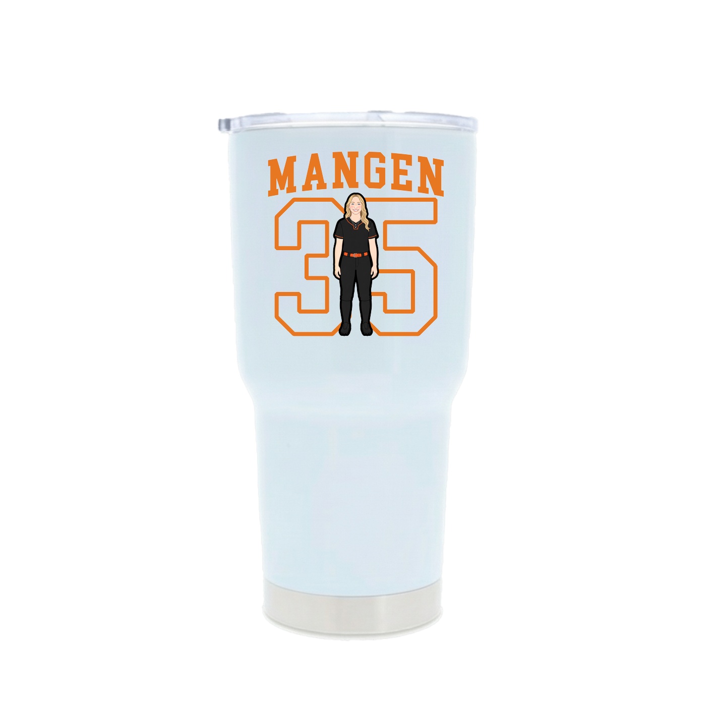 30oz Stainless Steel Tumbler — Shirsey in White