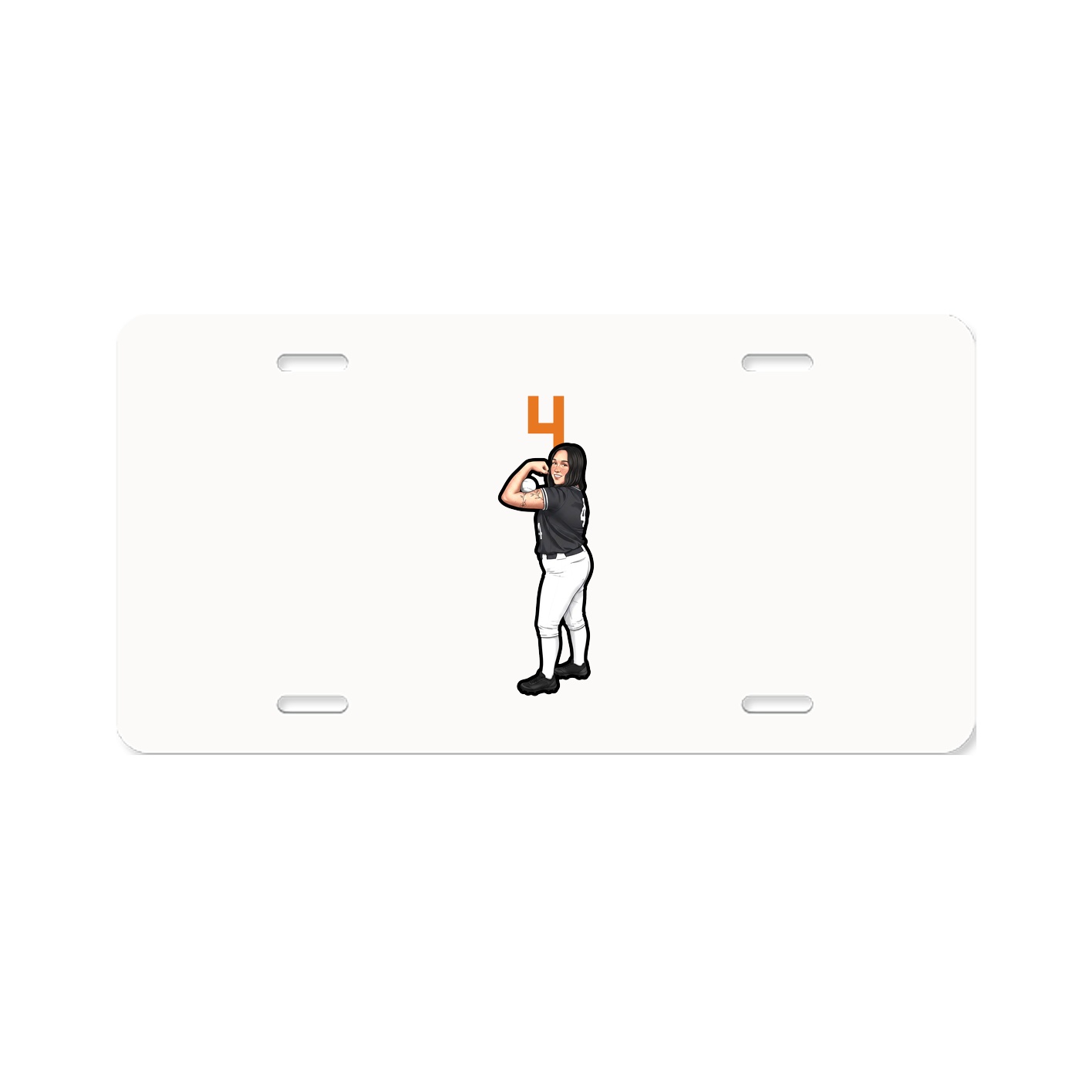 License Plate — Number Top in Classic