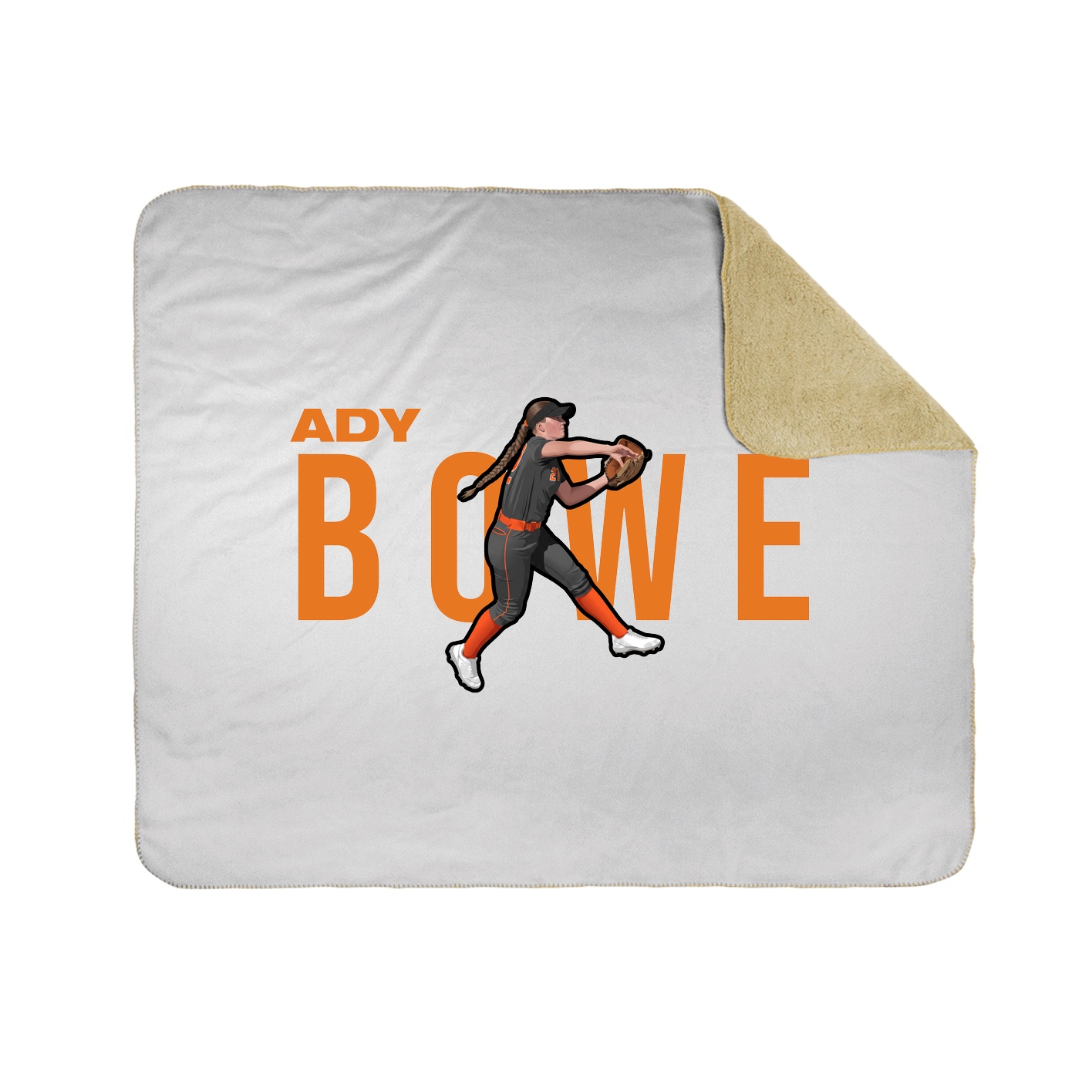 Throw Blanket — Player Name in White