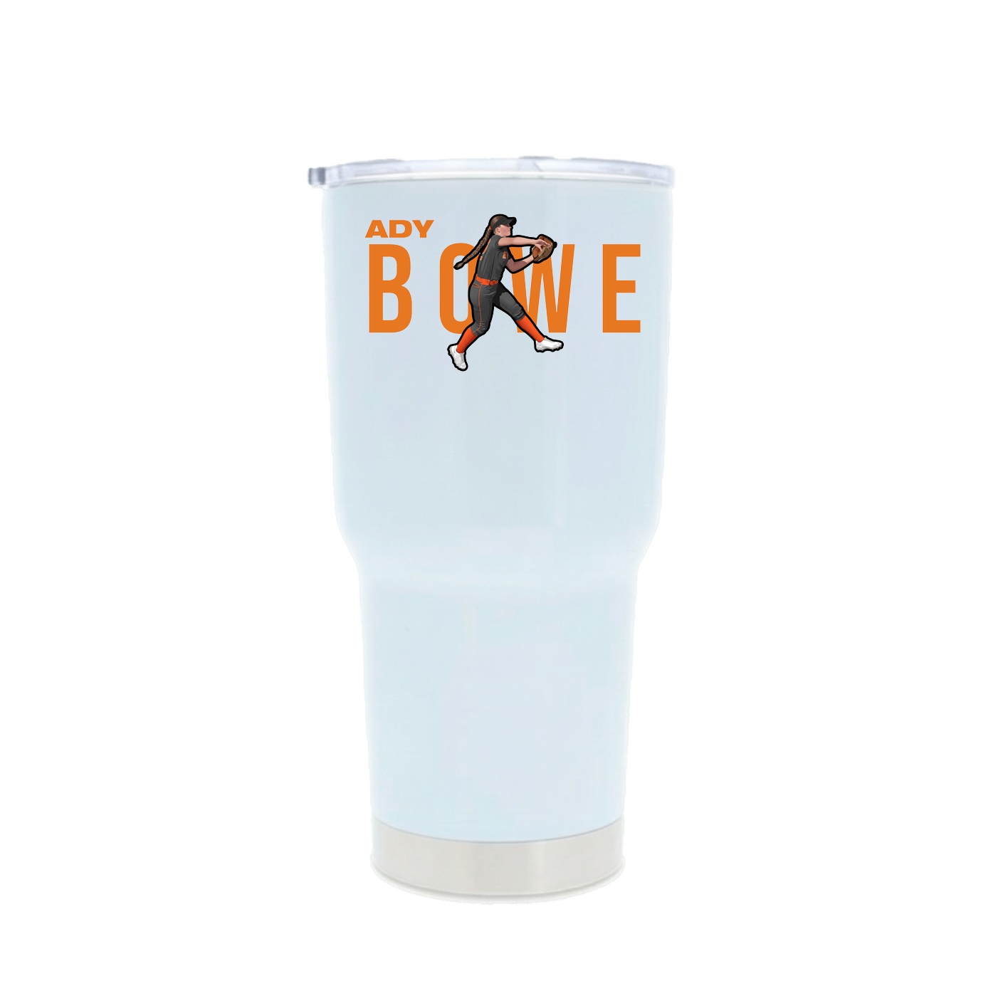 30oz Stainless Steel Tumbler — Player Name in White