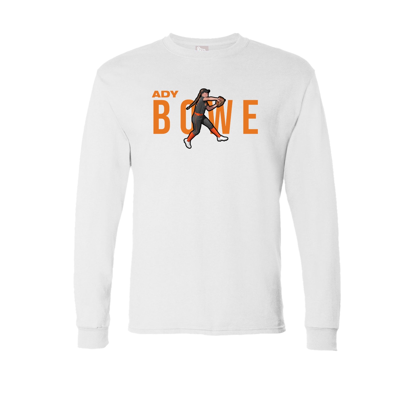 Long Sleeve Tee — Player Name in White