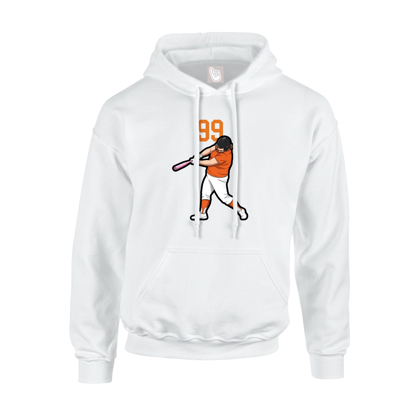Youth Hoodie — Number Top in White
