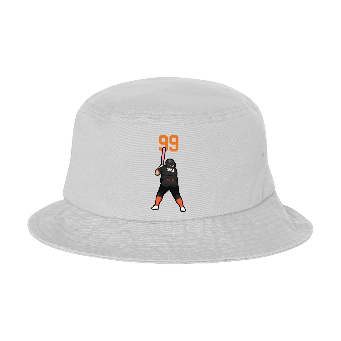 Bucket Cap — Number Top in White