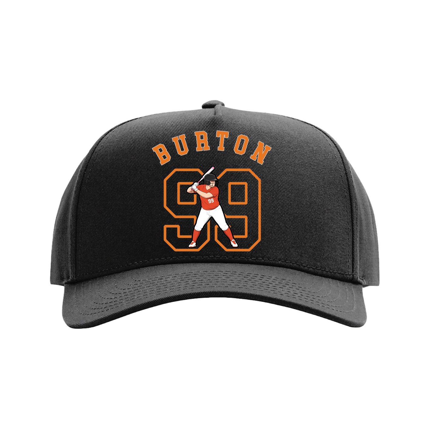 Full Fabric Five-Panel Champ Cap — Shirsey Arch in Black