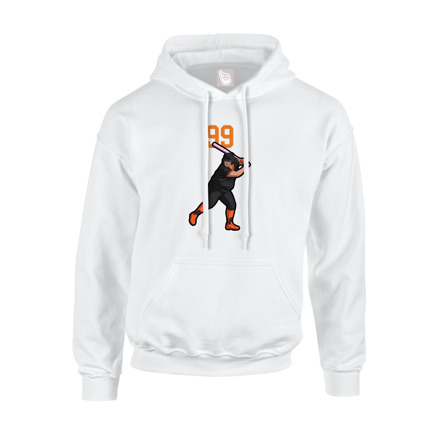 Youth Hoodie — Number Top in White