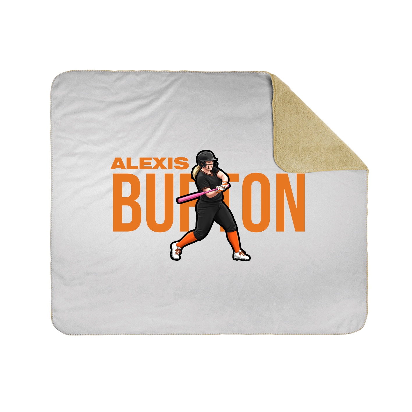 Throw Blanket — Player Name in White