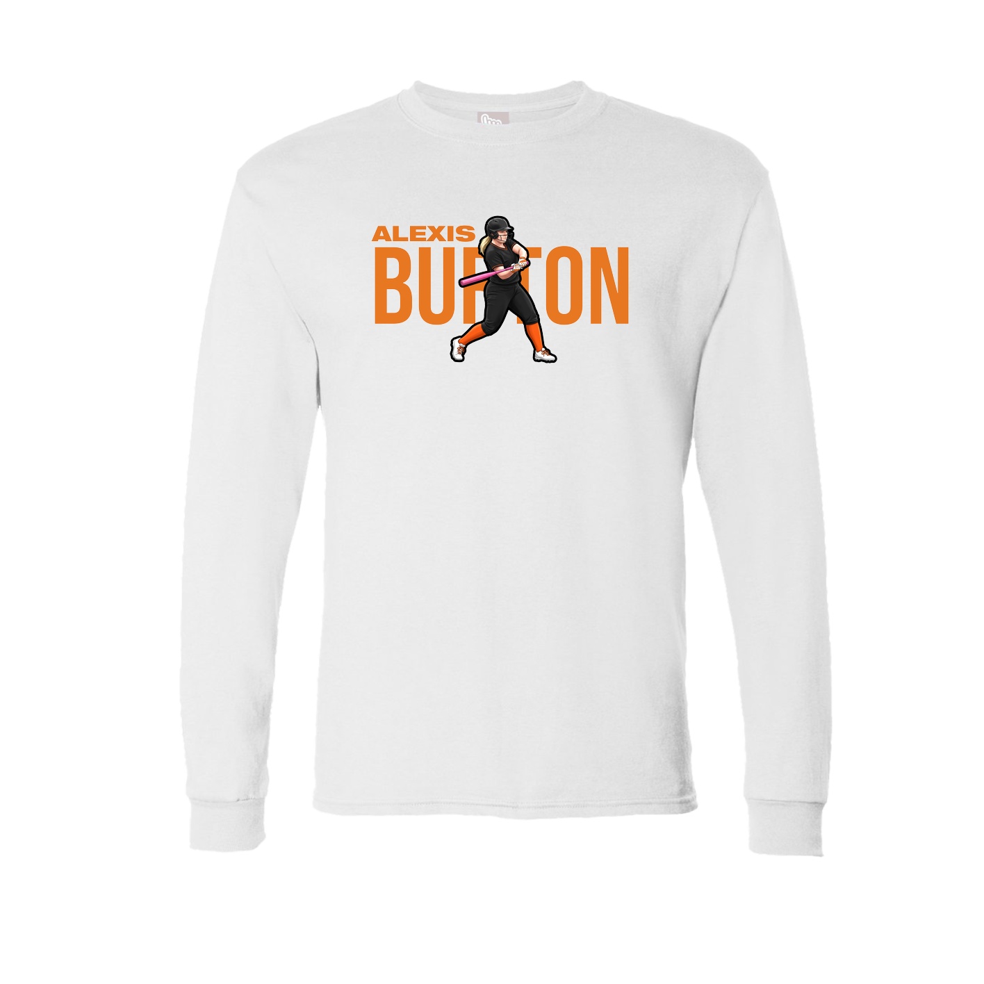 Long Sleeve Tee — Player Name in White