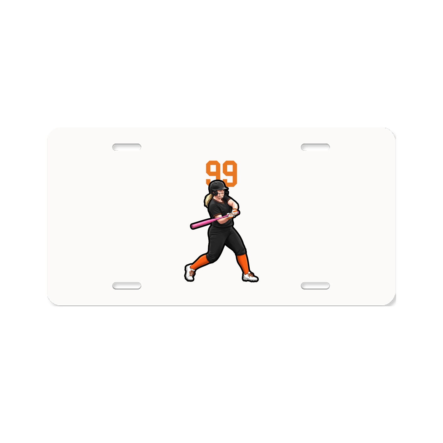 License Plate — Number Top in Classic
