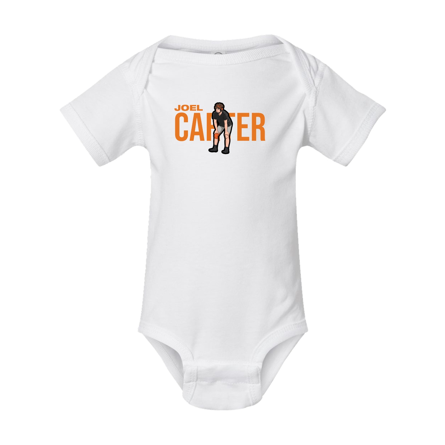 Baby Onesie — Player Name in White