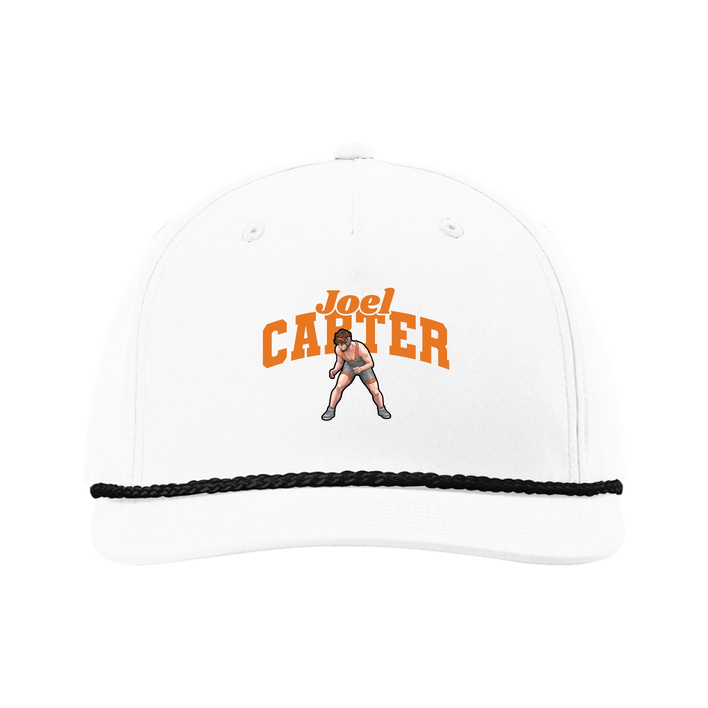 Five-Panel Classic Rope Cap — Signature Arch in White