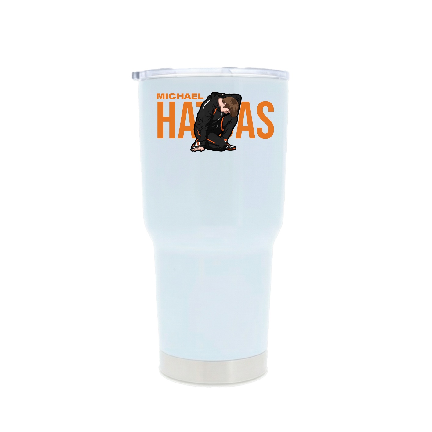 30oz Stainless Steel Tumbler — Player Name in White