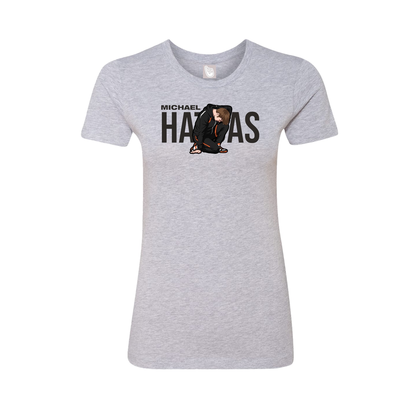 Fitted Women's Tee — Player Name in Grey
