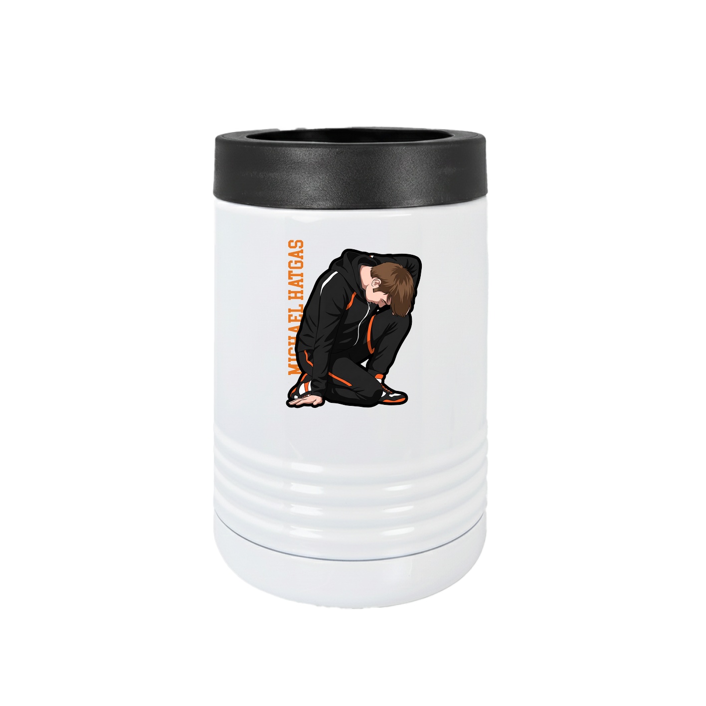 Beverage Holder — Name Vertical in White