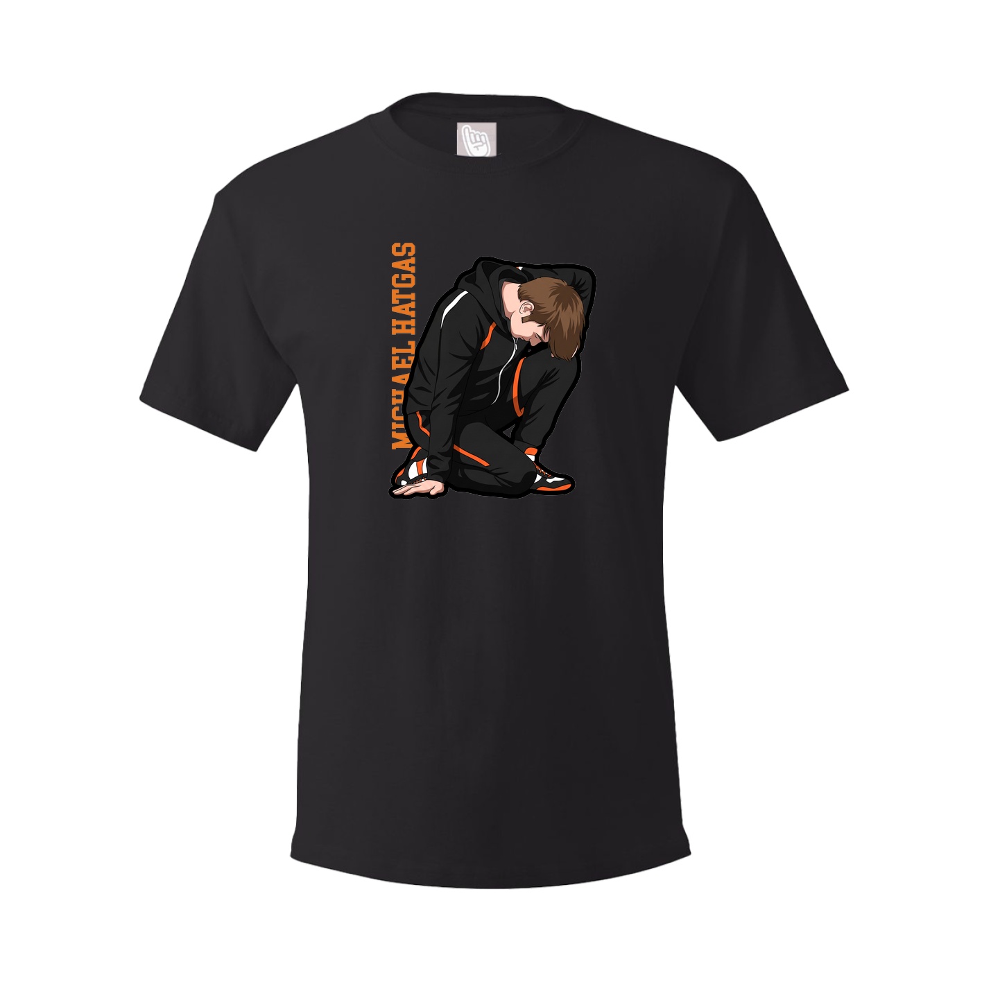 Youth Tee — Name Vertical in Black