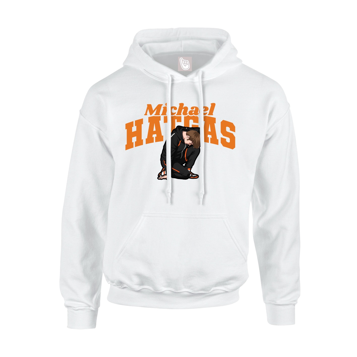 Youth Hoodie — Signature Arch in White