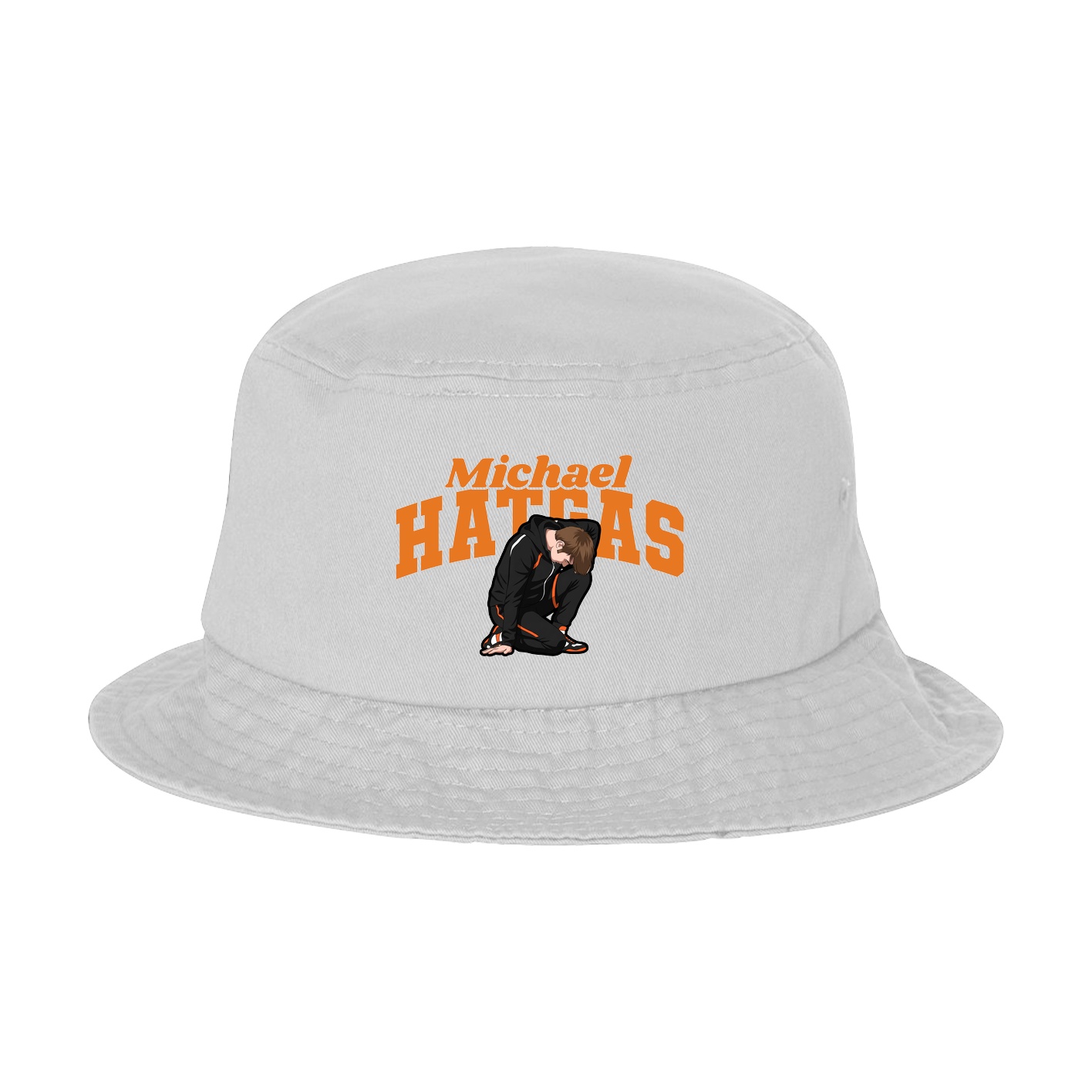 Bucket Cap — Signature Arch in White