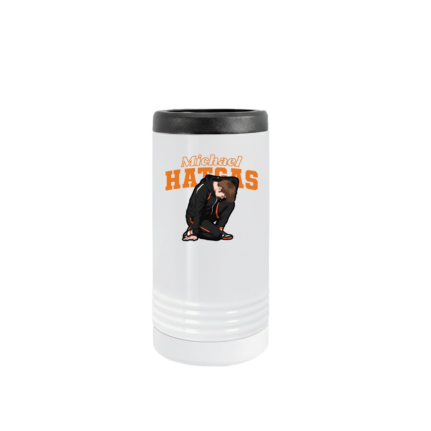 Slim Beverage Holder — Name Arch in White